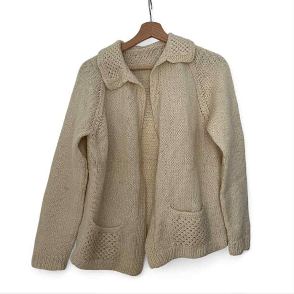 vintage irish wool cardigan - Picture 1 of 2